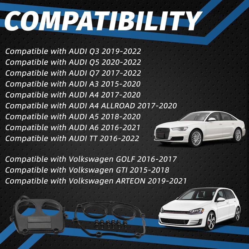 RAGBUSCLE Engine Timing Cover with Gasket, 06K103269F, 06k103483, 06K103583, Compatible with AUDI Q3 Q5 Q7 A3 A4 A5 A6, Compatible with Volkswagen Golf GTI ARTEON, Timing Cover Gasket Kit - Image 2